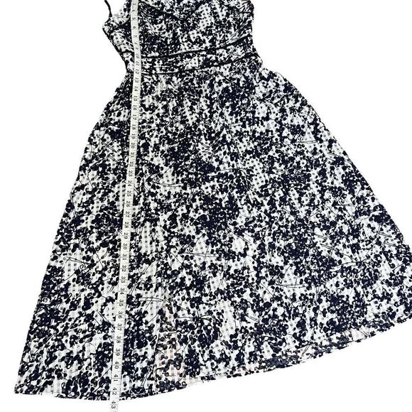 J.O.A. LA Dress Midi Floral White Navy Size L - Picture 13 of 14